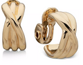 Anne Klein Cairo Gold-Tone Braided C Hoop Clip Earrings by Vanessa Jane