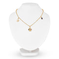 Paw Charm Necklace 18K Gold Over Silver by Fine Color Jewels