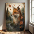 Autumn Fox Double Exposure Wall Art by Tailored Canvases