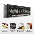 Personalized Movies & Popcorn Sign II by Tailored Canvases
