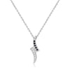 Black Sapphire Dainty Pendant Necklace