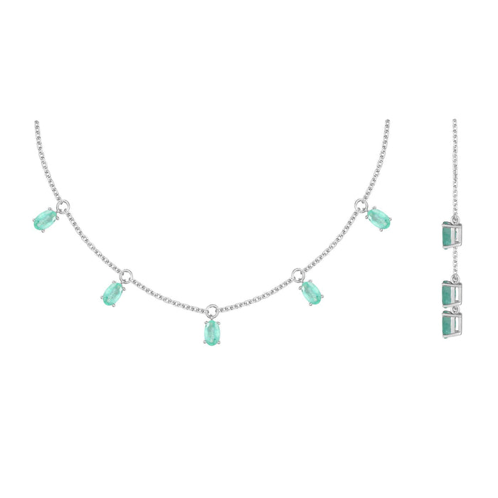 Emerald Layering Necklace by Fine Color Jewels
