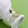 5A Clear Cubic Zirconia And Agate Stone Cute Bee 925 Sterling Silver Stud Earrings by DailySale
