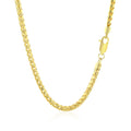3.1mm 14k Yellow Solid Gold Diamond Cut Round Franco Chain by Bids.com