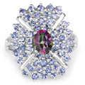 2.86 Carat Genuine Mystic Topaz and Tanzanite .925 Sterling Silver Ring by Bids.com