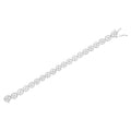 .925 Sterling Silver 1/2 Cttw Diamond Nested Circle Miracle Set Open Wheel 7" Fashion Link Bracelet (I-J Color, I3 Clarity) by Bids.com