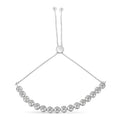 .925 Sterling Silver 1/4 cttw Round-cut Diamond Bolo Bracelet (I-J Color, I3 Clarity) by Bids.com