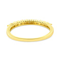 IGI Certified 1/4 Cttw Diamond 10K Yellow Gold Prong Set Fluted Band Style Ring (I-J Color, I2-I3 Clarity) - Size 7 by Bids.com
