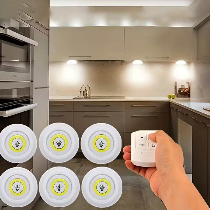5pcs Smart Wireless LED Under-Cabinet Lights – Remote Control by DailySale