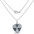 2.73 Carat Genuine Blue Sapphire and Aquamarine .925 Sterling Silver Pendant by Bids.com