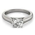 14k White Gold Cathedral Design Solitaire Diamond Engagement Ring (1 cttw) by Bids.com