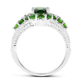 2.28 Carat Genuine Chrome Diopside .925 Sterling Silver Ring by Bids.com