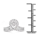 0.54 Carat Genuine White Diamond 14K White Gold Ring (G-H Color, SI1-SI2 Clarity) by Bids.com
