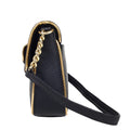 Calvin Klein Black Saffiano Leather Demi Shoulder Handbag by Vanessa Jane