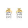 10k Yellow Gold Princess Diamond Quad Stud Earrings (1/4 cttw, J-K Color, I2-I3 Clarity) by Bids.com