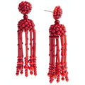 Inc Beaded Tassel Linear Earrings by Vanessa Jane