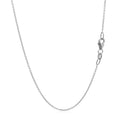 Double Extendable Cable Chain in 14k White Gold (1.0mm) by Bids.com