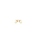 14k Yellow Gold Freshwater Cultured White Pearl Stud Earrings (4.0 mm) by Bids.com