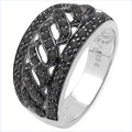 0.54 Carat Genuine Black Diamond .925 Sterling Silver Ring by Bids.com