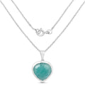 9.79 Carat Genuine Amazonite & Tanzanite .925 Sterling Silver Pendant by Bids.com