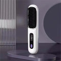 Portable Wireless Hair Straightener Comb – USB Rechargeable, 3-Speed, Negative Ion by DailySale