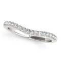 14k White Gold Curvy Style Pave Set Diamond Wedding Band (1/5 cttw) by Bids.com