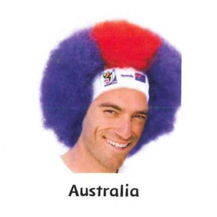 Australia World Cup Soccer Afro Wig 25-Count Case Pack – Official FIFA Licensed Retro Fan Gear by Price Is Right Miami