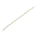 10k Yellow Gold Plated Sterling Silver 1/4 cttw Diamond Infinity and X Link Bracelet (I-J Clarity, I2-I3 Color) - Size 7.25" by Bids.com
