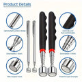 3-in-1 Telescopic Magnetic Grabber Tool – Stainless Steel, Non-Electric by DailySale
