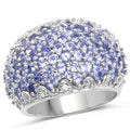 3.01 Carat Genuine Tanzanite and White Diamond .925 Sterling Silver Ring by Bids.com