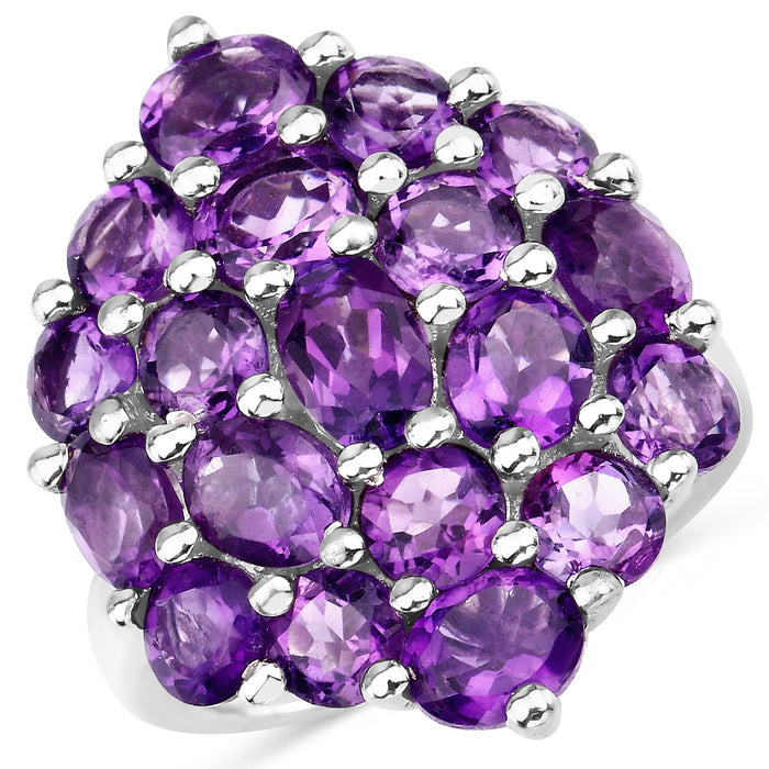 5.44 Carat Genuine Amethyst .925 Sterling Silver Ring by Bids.com
