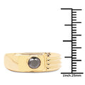 14K Yellow Gold Plated 0.25 Carat Genuine Black Diamond .925 Sterling Silver Ring by Bids.com