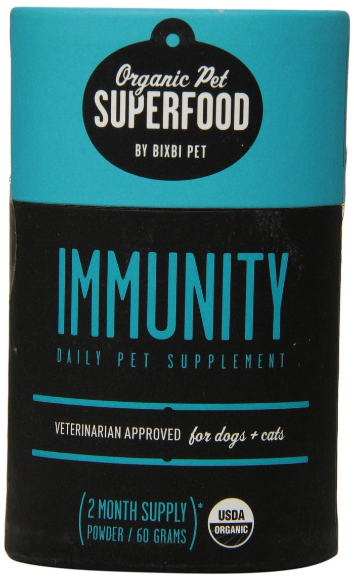 BIXBI Organic Pet Superfood Daily Dog & Cat Supplement, Immunity, 60 Grams by Price Is Right Miami