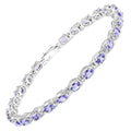 6.00 Carat Genuine Tanzanite .925 Sterling Silver Bracelet by Bids.com