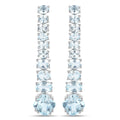 18K White Gold Plated 8.52 Carat Genuine Blue Topaz .925 Sterling Silver Earrings by Bids.com