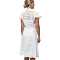 Julia Jordan Ivory Short Sleeve Textured Shirt Dress, Size 16 by Vanessa Jane