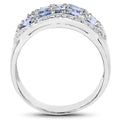 2.62 Carat Genuine Tanzanite and White Topaz .925 Sterling Silver Ring by Bids.com