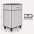 Automatic Stainless Steel Sensor Trash Can – Hands-free Quiet Close & Odor-Control System by DailySale