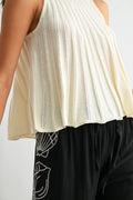 Sleeveless Knit Top With Flared Hem by Boutique 23