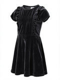Epic Threads Little Girls Ruffled Velvet Dress, Size 6X by Vanessa Jane