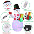 5FT Snowman Inflatable Outdoor Decoration Rotating LED Lights by DailySale