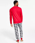 Family Pajamas Mens Thermal Buffalo Check Mix It Set, Size Medium by Vanessa Jane