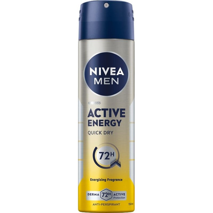 Nivea Men Active Energy 72h Anti-Transpirant Deodorant 150ml by Pasteur Pharmacy