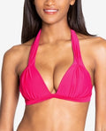 Rachel Roy Pleated Halter Bikini Swim Top by Vanessa Jane