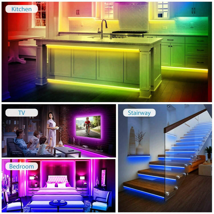5M LED Strip Light 5050 SMD RGB Waterproof Smart WIFI IR APP Controller by DailySale