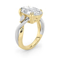 6.25Cttw Oval Shaped Lab Grown Diamond (F/VS) Bold Accented Engagement Ring in 14K Gold by Fine Color Jewels