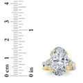 6.25Cttw Oval Shaped Lab Grown Diamond (F/VS) Bold Accented Engagement Ring in 14K Gold by Fine Color Jewels