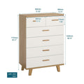 6 Drawer Dresser with Handle by DailySale