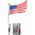 6-Foot Deluxe U.S. Flag Pole Set with Golden Eagle Top by Americana by DailySale