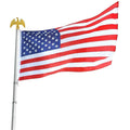 6-Foot Deluxe U.S. Flag Pole Set with Golden Eagle Top by Americana by DailySale